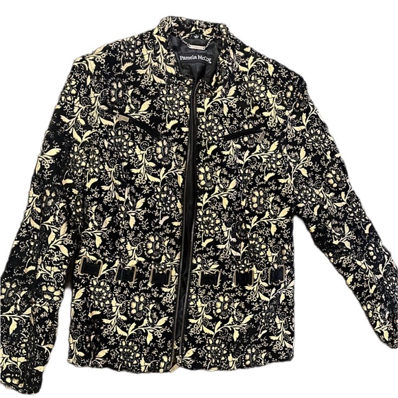Women’s Pamela McCoy Black Patterned Jacket - Picture 1 of 2